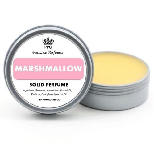 Marshmallow Natural Solid Perfume by Paradise Perfumes Fragrance Scent Balm 15ml