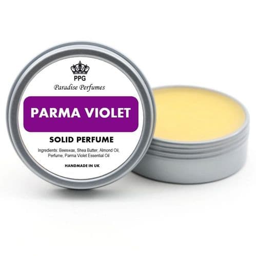 Parma Violet Natural Solid Perfume by Paradise Perfumes Fragrance Balm 15ml