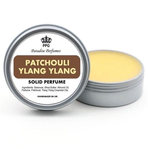 Patchouli & Ylang Ylang Natural Solid Perfume by Paradise Perfumes Fragrance Balm 15ml