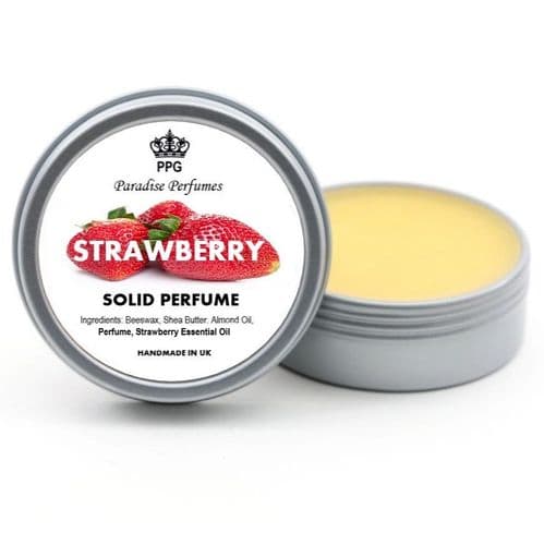 Strawberry Natural Solid Perfume by Paradise Perfumes Fragrance Scent Balm 15ml