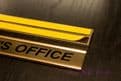 Premium  Office Door Sign Room Name Brass Effect Plate Bespoke