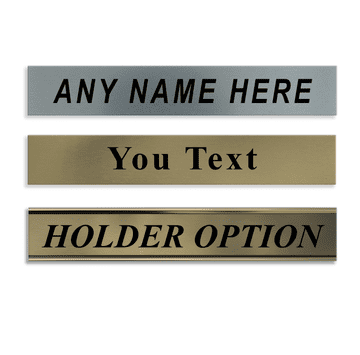 1 Custom Office Door Sign Room Name plaques Brushed Brass / Stainless Steel Effect nameplate Bespoke