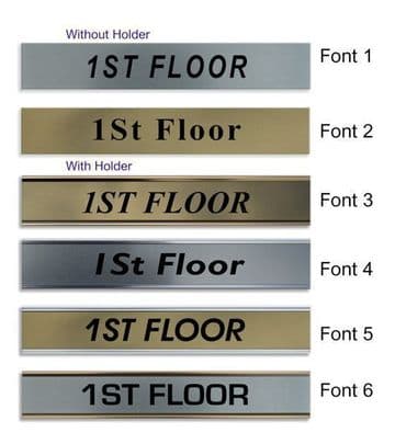 1St Floor Door Nameplate | slide in or fixed room sign