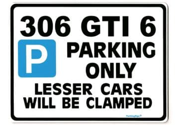 306 GTI 6 Large Metal Sign for PEUGEOT gti6 pug Gift