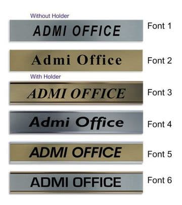Admi Office Door Nameplate | slide in or fixed room sign