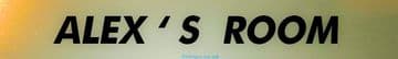 ALEX Personalised Gift Room Door Sign Nameplate for | Bedroom | Man Cave | Office