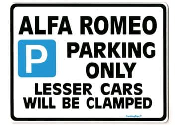 Alfa Romeo Large Sign for 146 156 gtv 155 ts 3.0 v6