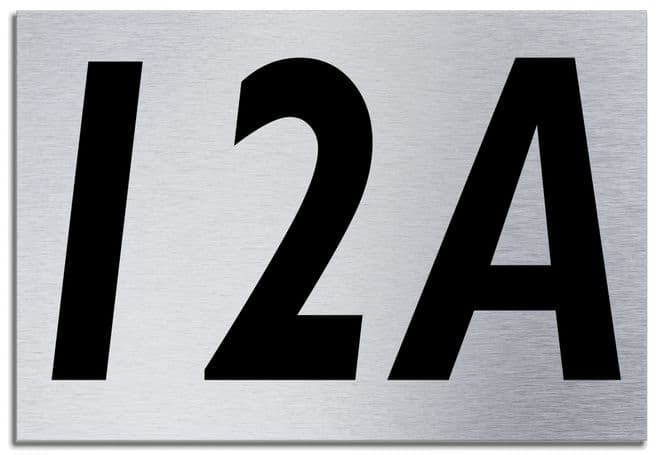 Any Number and or letters | Contemporary House Plaque | Brusher Aluminium modern Custom door sign