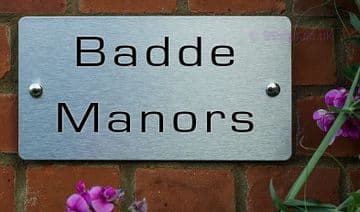Badde Manors -Funny House Name Sign Plaque- Ideal housewarming gift