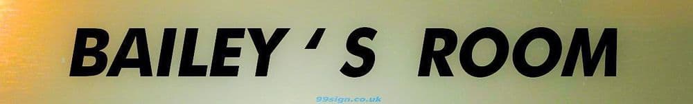BAILEY Personalised Gift Room Door Sign Nameplate for Bedroom Man Cave ...