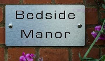 Bedside Manor -Funny House Name Sign Plaque- Ideal housewarming gift
