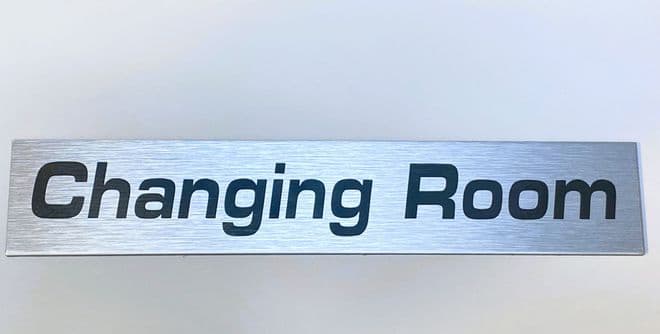 Bespoke Door Nameplate | Brushed Aluminium Room Sign