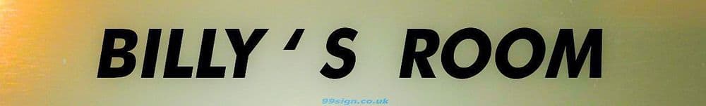 BILLY Personalised Gift Room Door Sign Nameplate for Bedroom Man Cave ...
