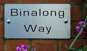 Binalong Way -Funny House Name Sign Plaque- Ideal housewarming gift