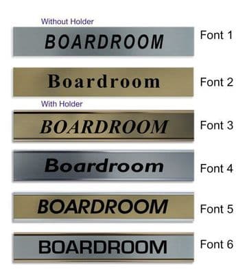 Boardroom Door Nameplate | slide in or fixed room sign