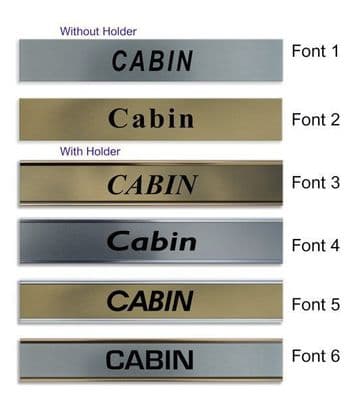 Cabin Door Nameplate | slide in or fixed room sign