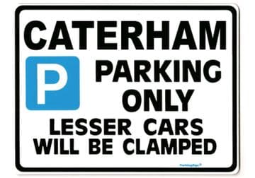 Caterham Large_Metal_ParkingSign-Seven Super sprint 7