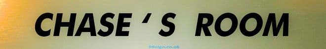 CHASE Personalised Gift Room Door Sign Nameplate for | Bedroom | Man Cave | Office