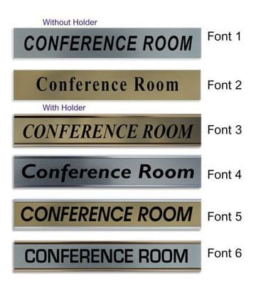 Conference Room Door Nameplate | slide in or fixed room sign