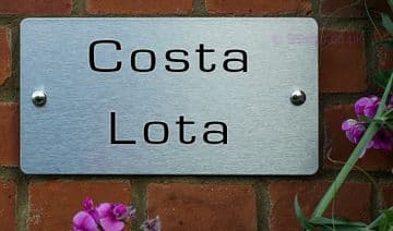 Costa Lota -Funny House Name Sign Plaque- Ideal housewarming gift