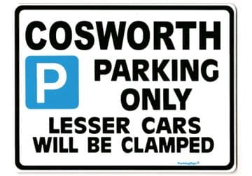 Cosworth Large Sign for sierra escort rs500 sapphire