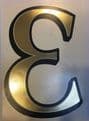 Custom 201 Times New Roman Reverse Cut Gold leaf style Fanlight Numbers  inside glass fitting