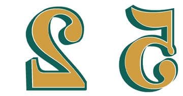 Custom 52 Font Century Schoolbook Reverse Cut Gold leaf style Fanlight Numbers inside glass fitting