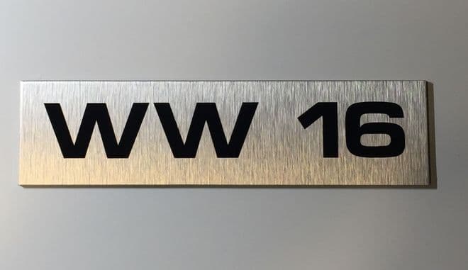 Custom order- 26 Door Numbers | Brushed Aluminium Room Sign 160mm 40mm X 26 QTY