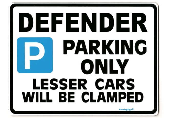 DEFENDER Large Metal Sign for LAND ROVER tdi gift