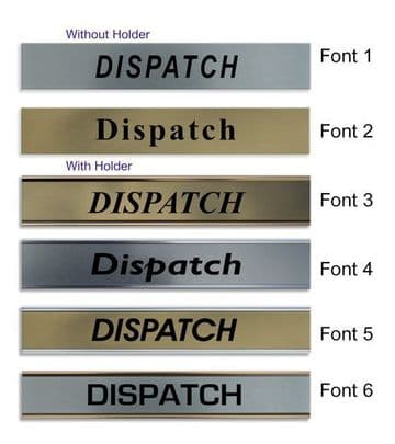 Dispatch Door Nameplate | slide in or fixed room sign