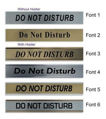Do Not Disturb Door Nameplate | slide in or fixed room sign