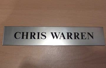Door NamePlate made to order | Brushed Stainless steel effect