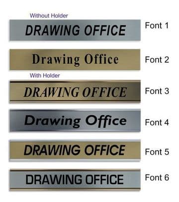 Drawing Office Door Nameplate | slide in or fixed room sign