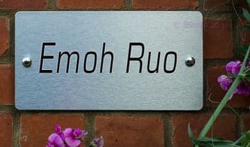 Emoh Ruo -Funny House Name Sign Plaque- Ideal housewarming gift