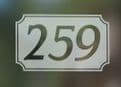 Etched House Number – Victorian Fanlight Door Glass Style - REVERSE CUT INSIDE FIT