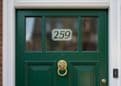 Etched House Number – Victorian Fanlight Door Glass Style - REVERSE CUT INSIDE FIT
