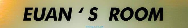 EUAN Personalised Gift Room Door Sign Nameplate for | Bedroom | Man Cave | Office