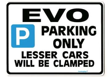EVO Large Sign for mitsubishi lancer 4 5 6 7 8 9 VII