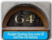 Fanlight Numbers  Gold Leaf  Door Window Graphics
