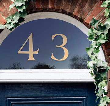 Fanlight / Transom Window House Number - Period Gold leaf style Any Number / Letter Custom door sign