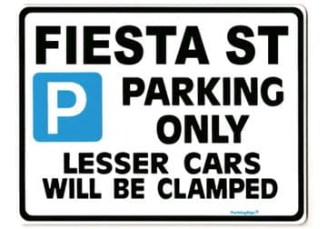 FIESTA ST Large metal faced ParkingSign for ford 2.0 gift