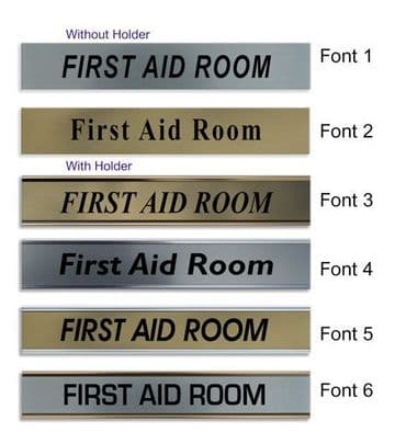 First Aid Room Door Nameplate | slide in or fixed room sign