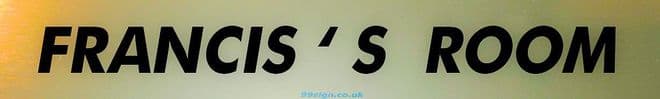 FRANCIS Personalised Gift Room Door Sign Nameplate for | Bedroom | Man Cave | Office