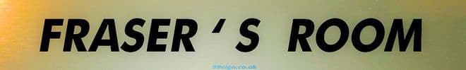 FRASER Personalised Gift Room Door Sign Nameplate for | Bedroom | Man Cave | Office