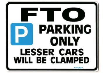 FTO Large Metal Sign for Mitsubishi GPX 2000cc Manual