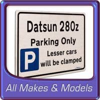 Gift for New Car Owner - Brushed Metal face Parking Signs - Car Models