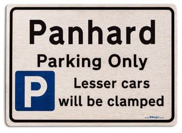 Gift for Panhard car owner | New Parking only Sign | Metal face Brushed Aluminium