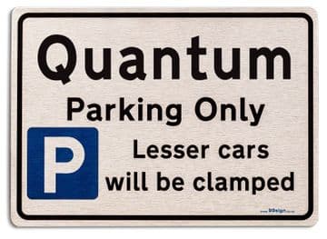 Gift for Quantum car owner | New Parking only Sign | Metal face Brushed Aluminium