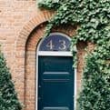 Gold leaf style House Number size Small for inside Door  Glass fitting  -Reveres Cut