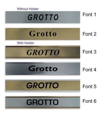 Grotto Door Nameplate | slide in or fixed room sign